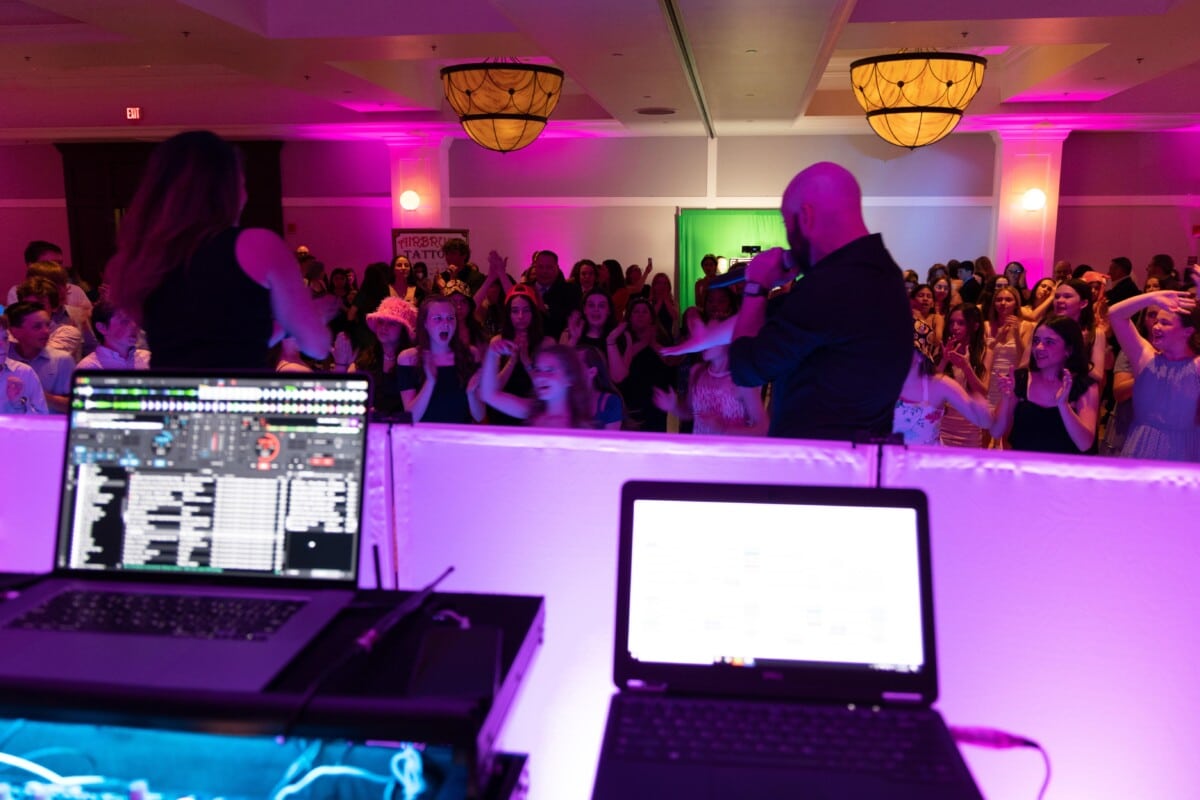 Prom with packed dancefloor